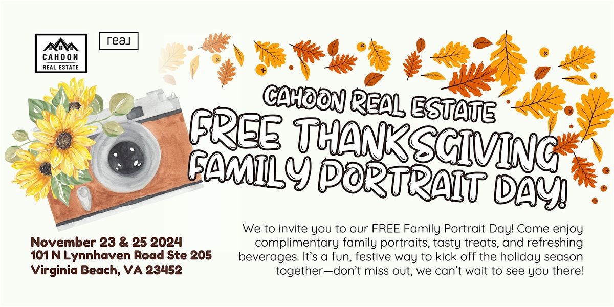 Free Thanksgiving Family Portrait Day!