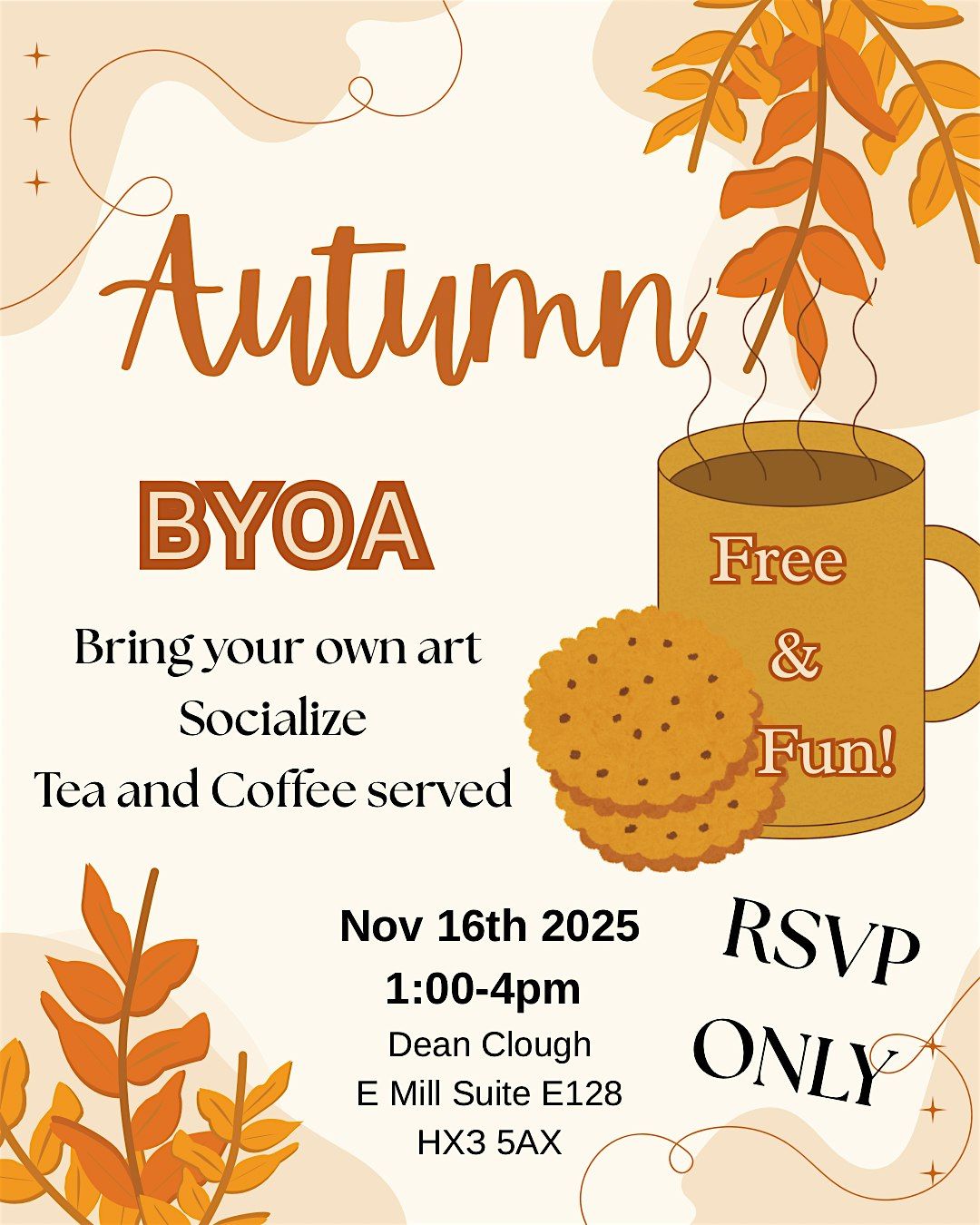 Autumn BYOA  social (bring your own art)
