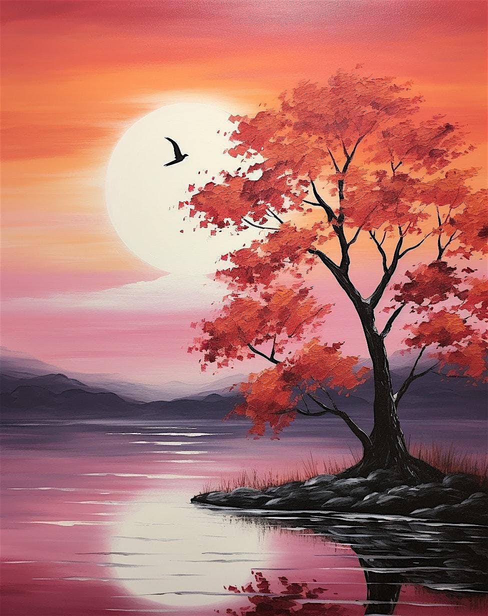 Paint Along - Fall Tree at Dusk
