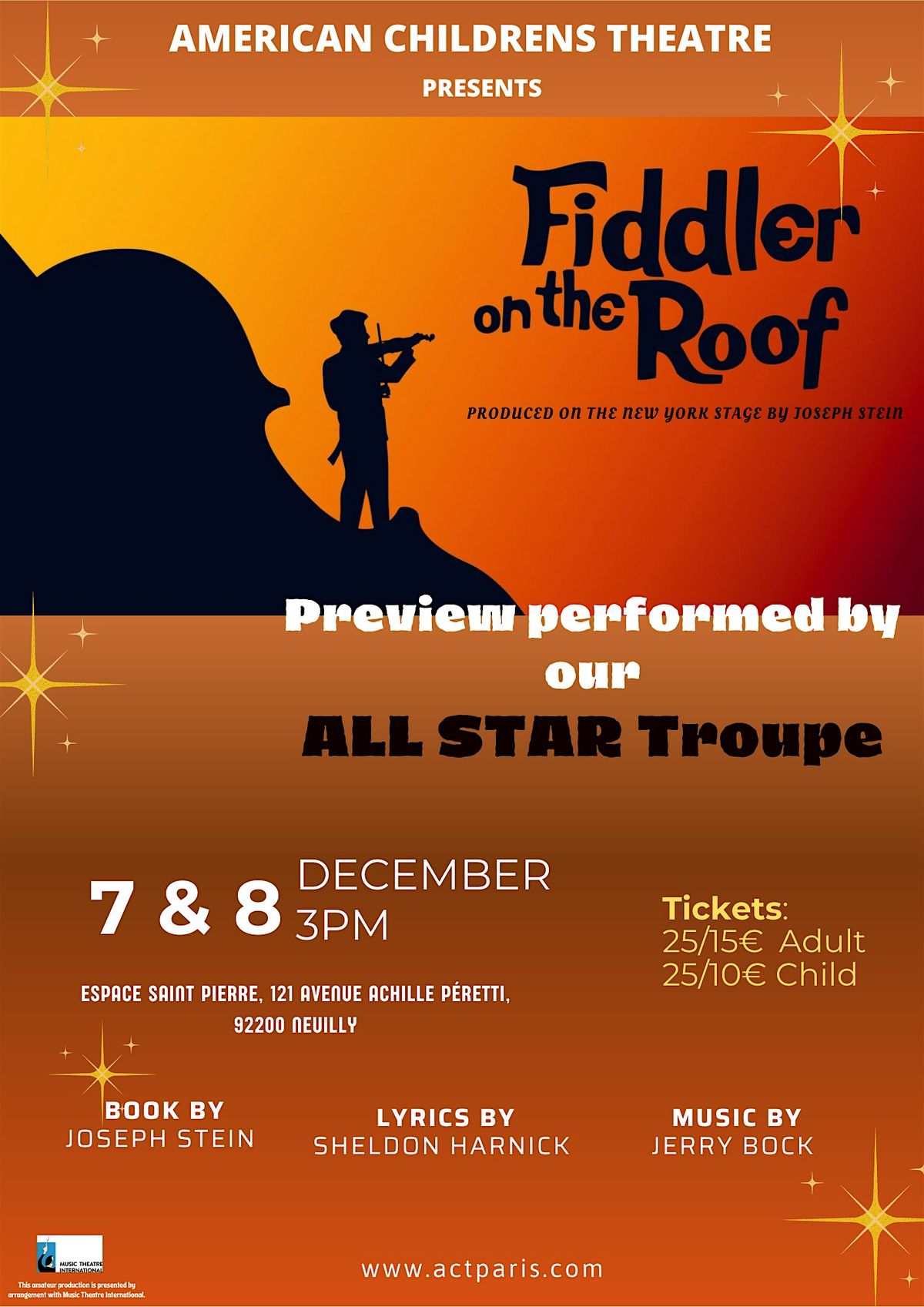 Fiddler on the Roof Jr. by ACT All Stars - 08\/03\/2025, 2pm - Cast B