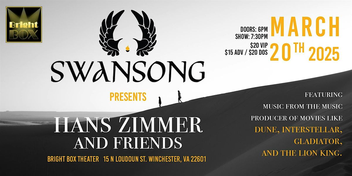 Swan Song presents: "Best of Hans Zimmer & Friends"