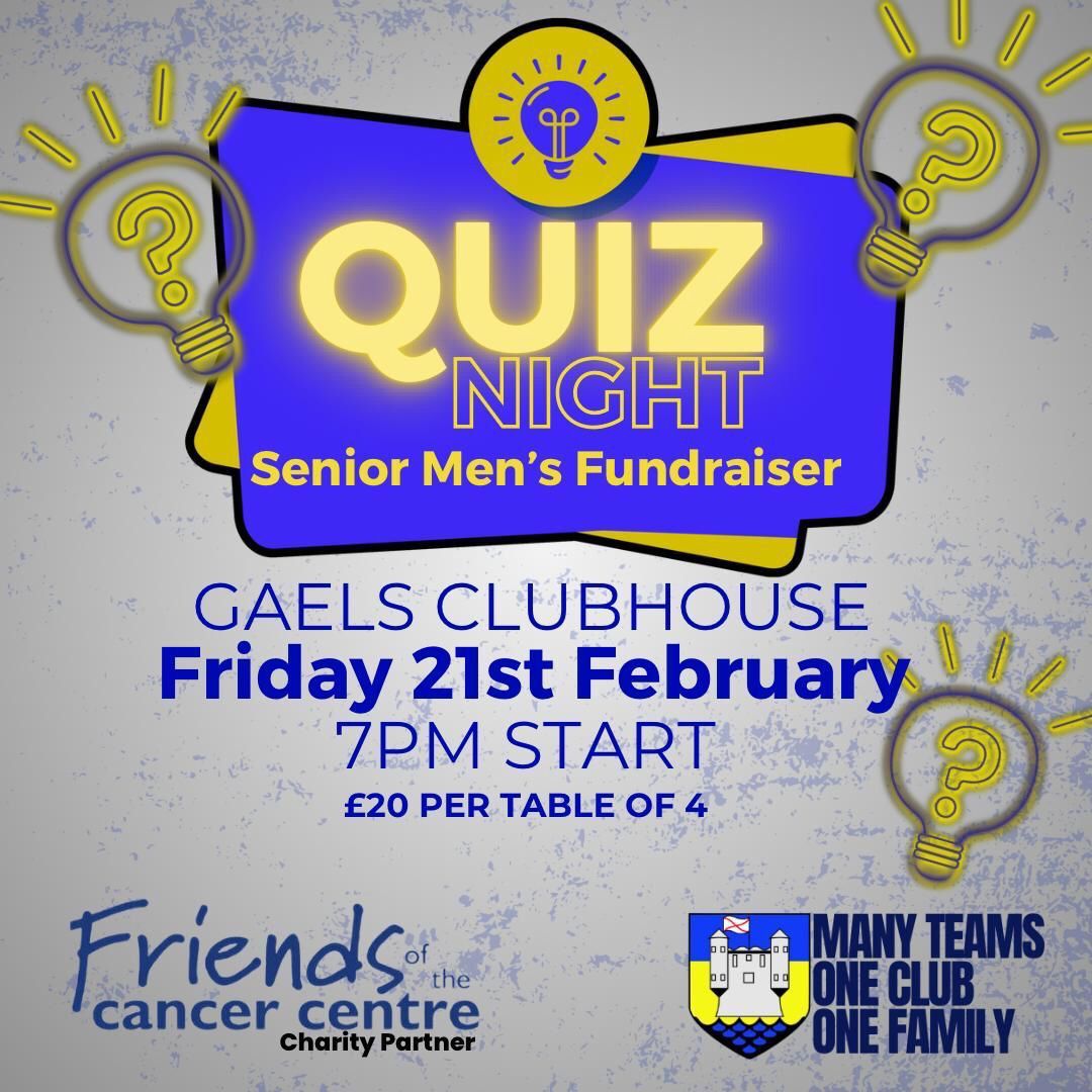 Senior Men's Fundraising Quiz