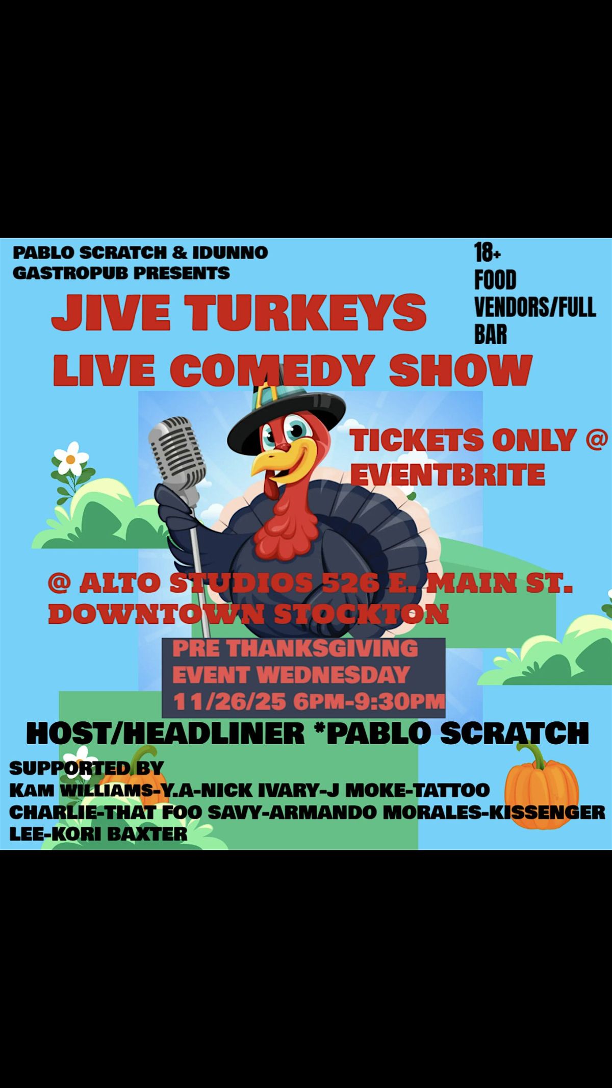 JIVE TURKEYS - PRE THANKSGIVING COMEDY SHOW
