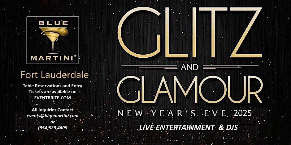 Blue Martini Fort Lauderdale | Glitz and Glamour New Year's Eve 2025