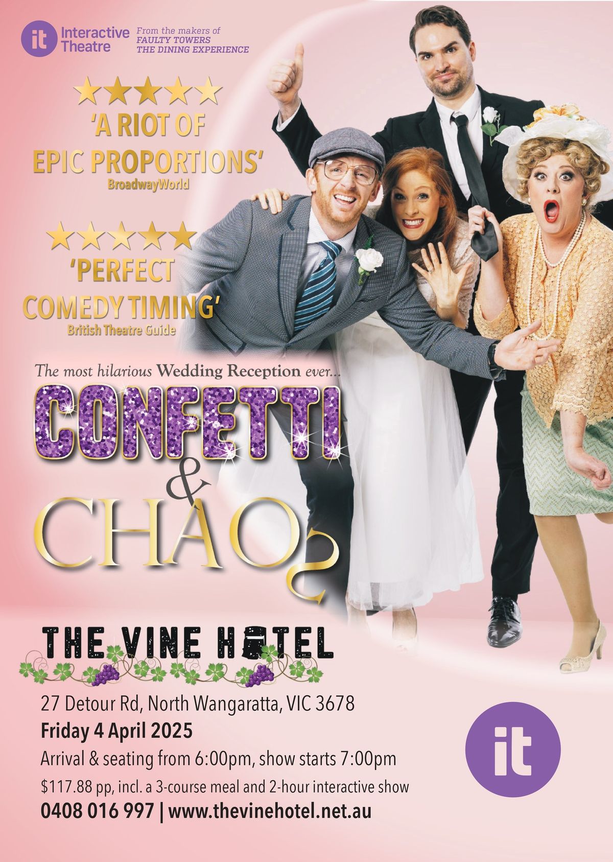 Confetti & Chaos, Vine Hotel Wangaratta