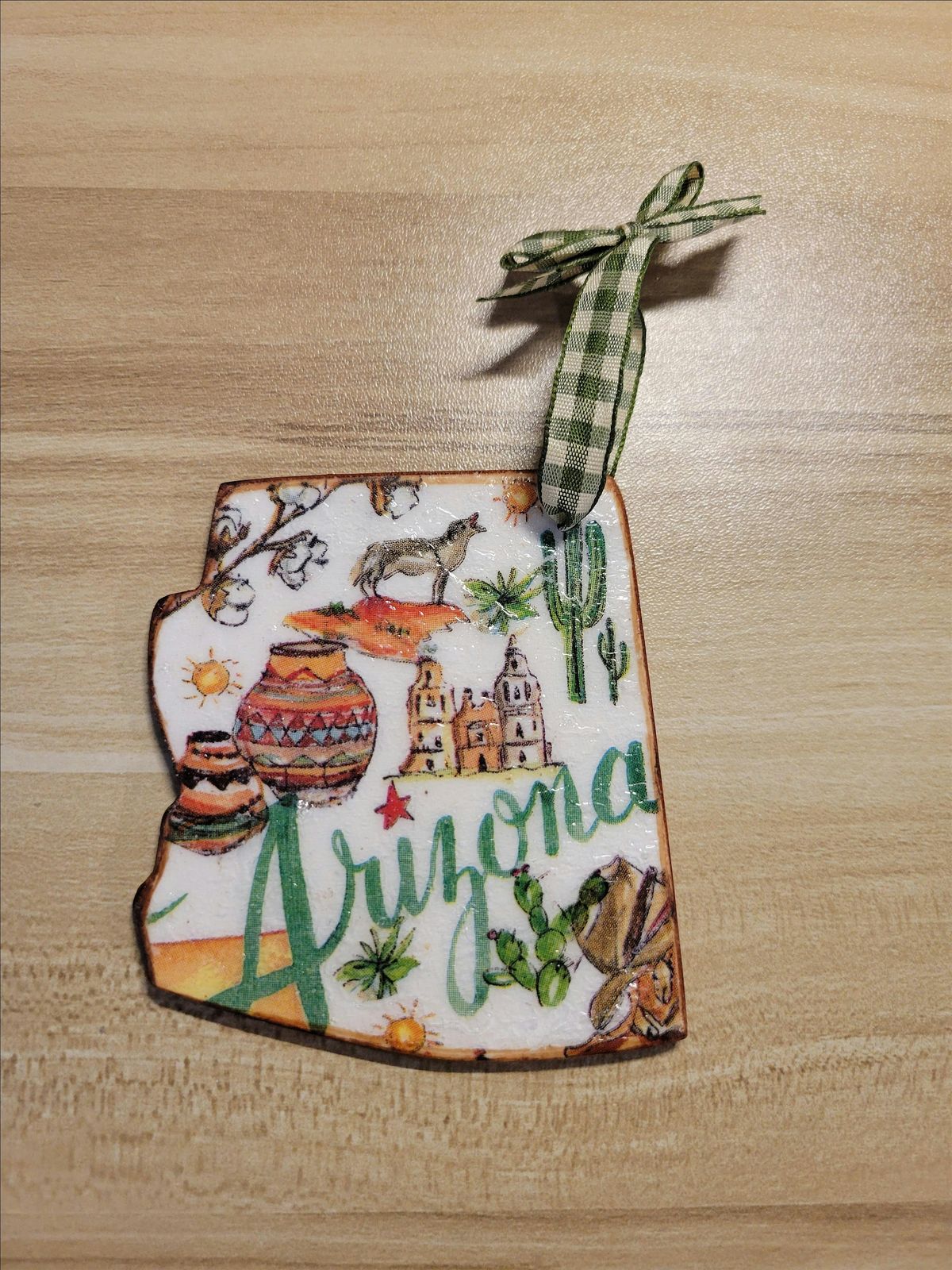 Del Sol Design  - Arizona State Ornament Decoupage Class