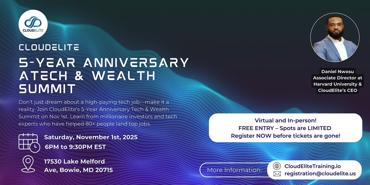 CloudElite\u2019s 5-Year Anniversary: A Tech & Wealth Summit
