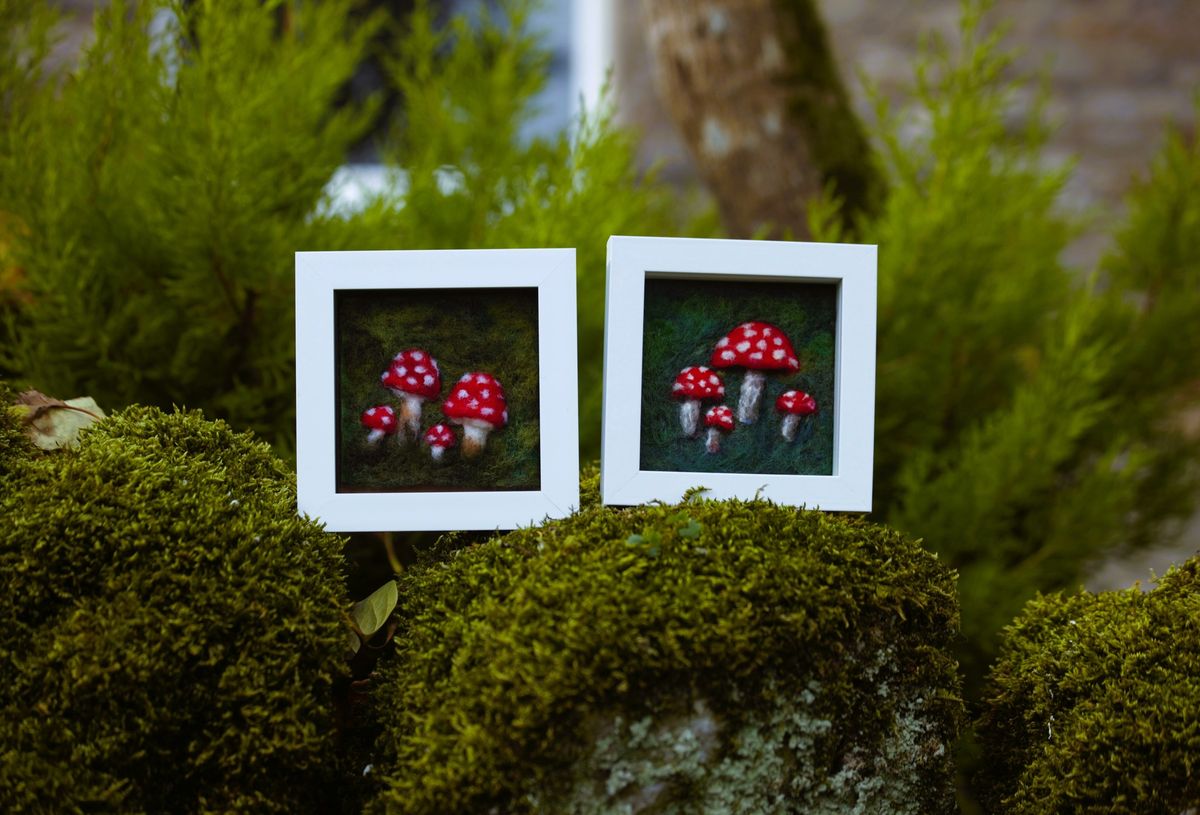 Mushroom in the Forest Felting Workshop and Lunch at Wensleydale Ice Cream