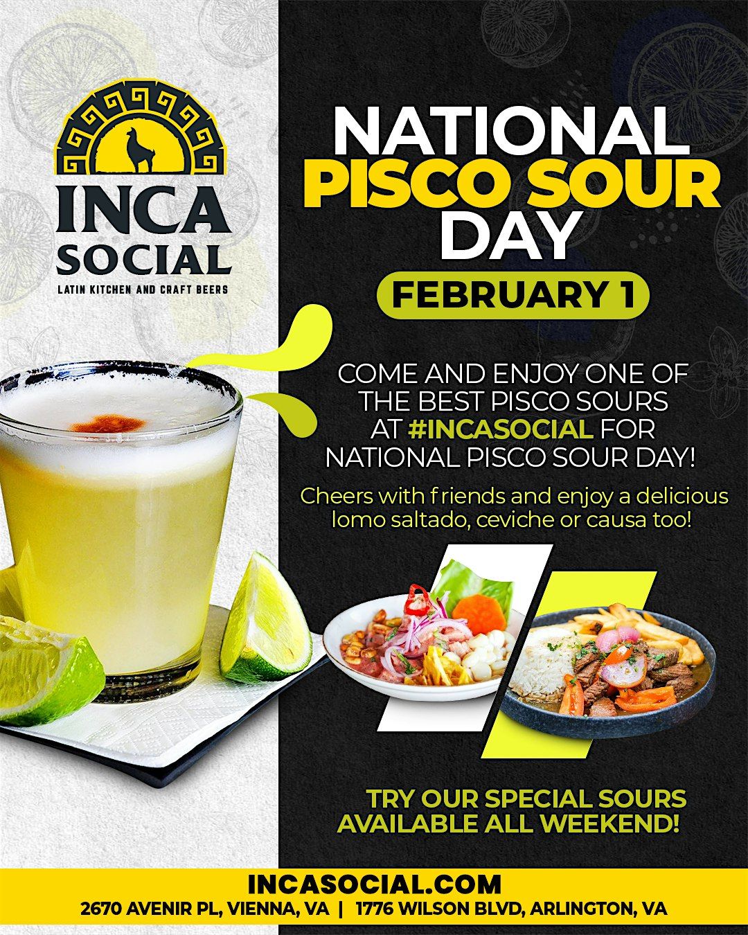 National Pisco Sour Day - #ArlingtonVA