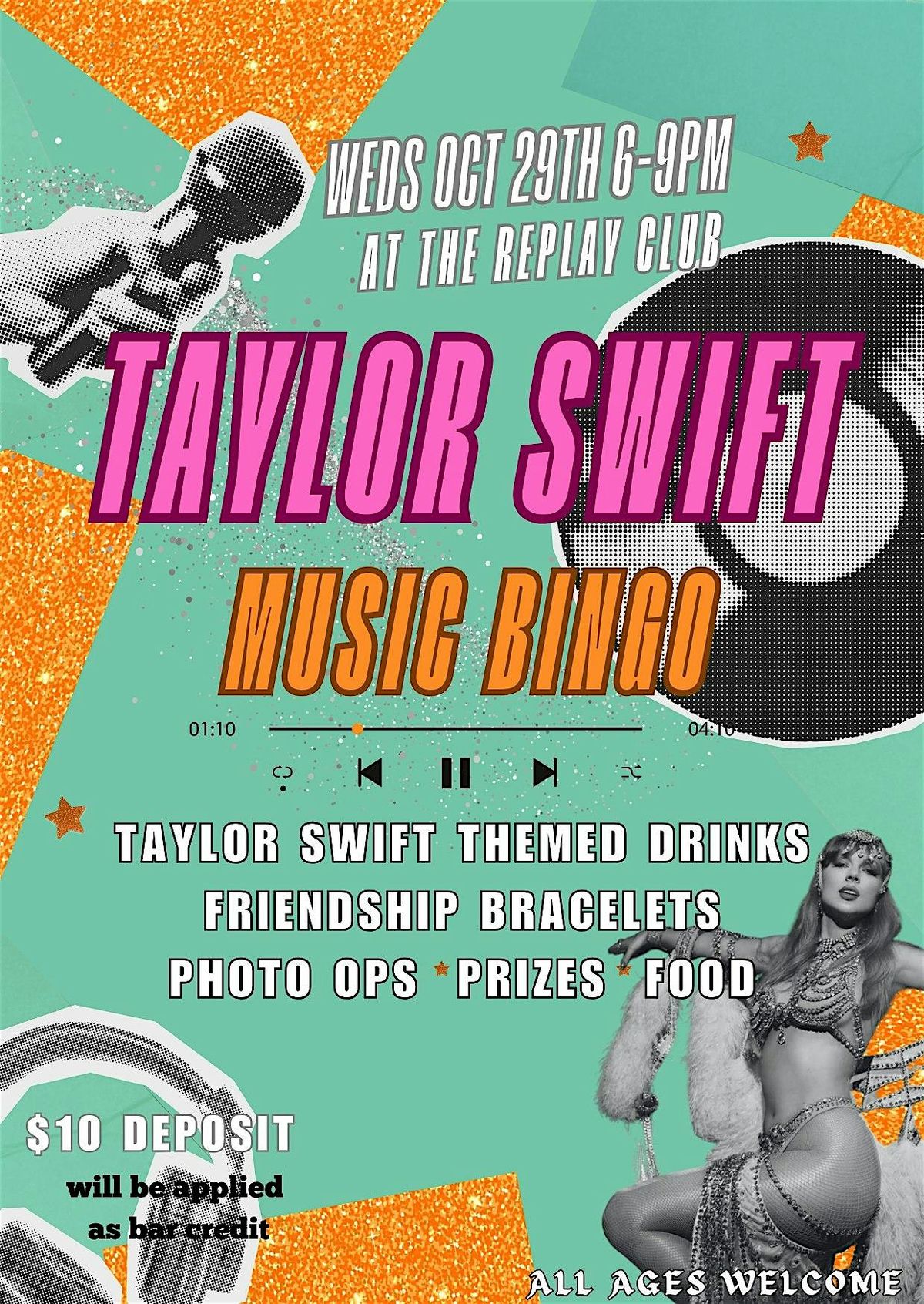 Taylor Swift Theme Music Bingo