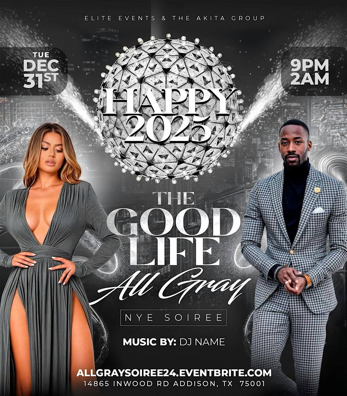 THE GOOD LIFE ALL GRAY NYE SOIREE @ THE ALL NEW SASHA'S ADDISON