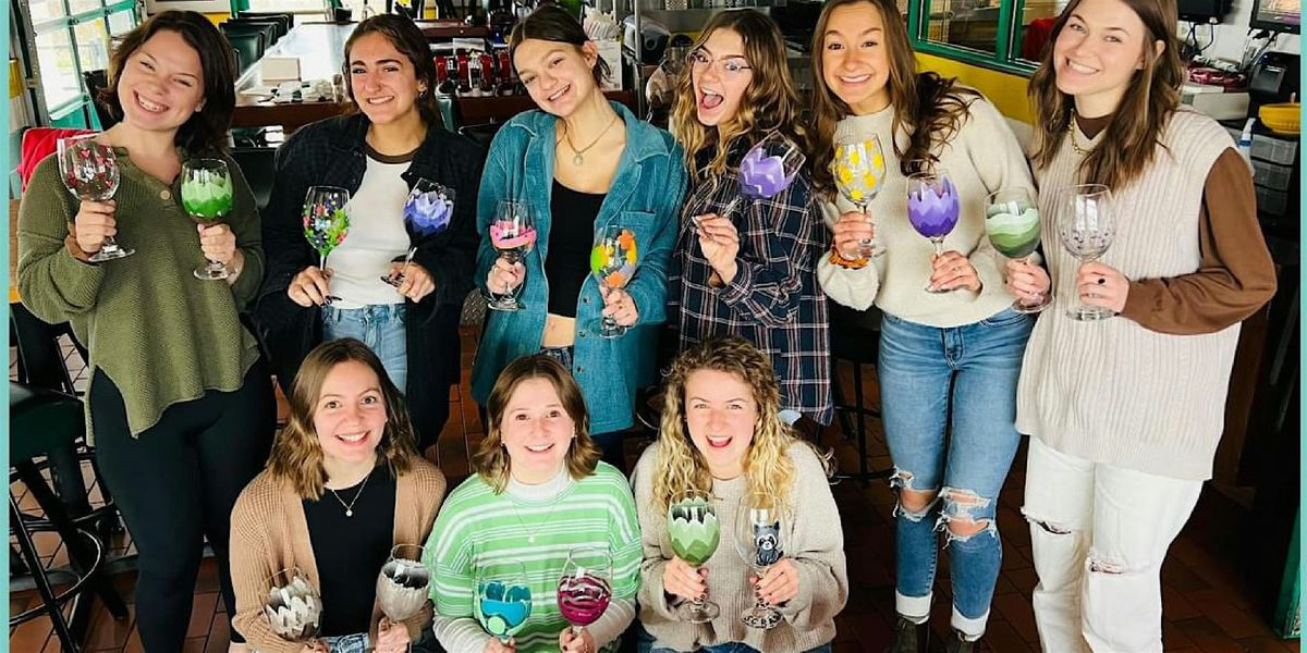 Wine Glass Painting Party | Paint and Sip | Wine Bottle Painting Willoughby