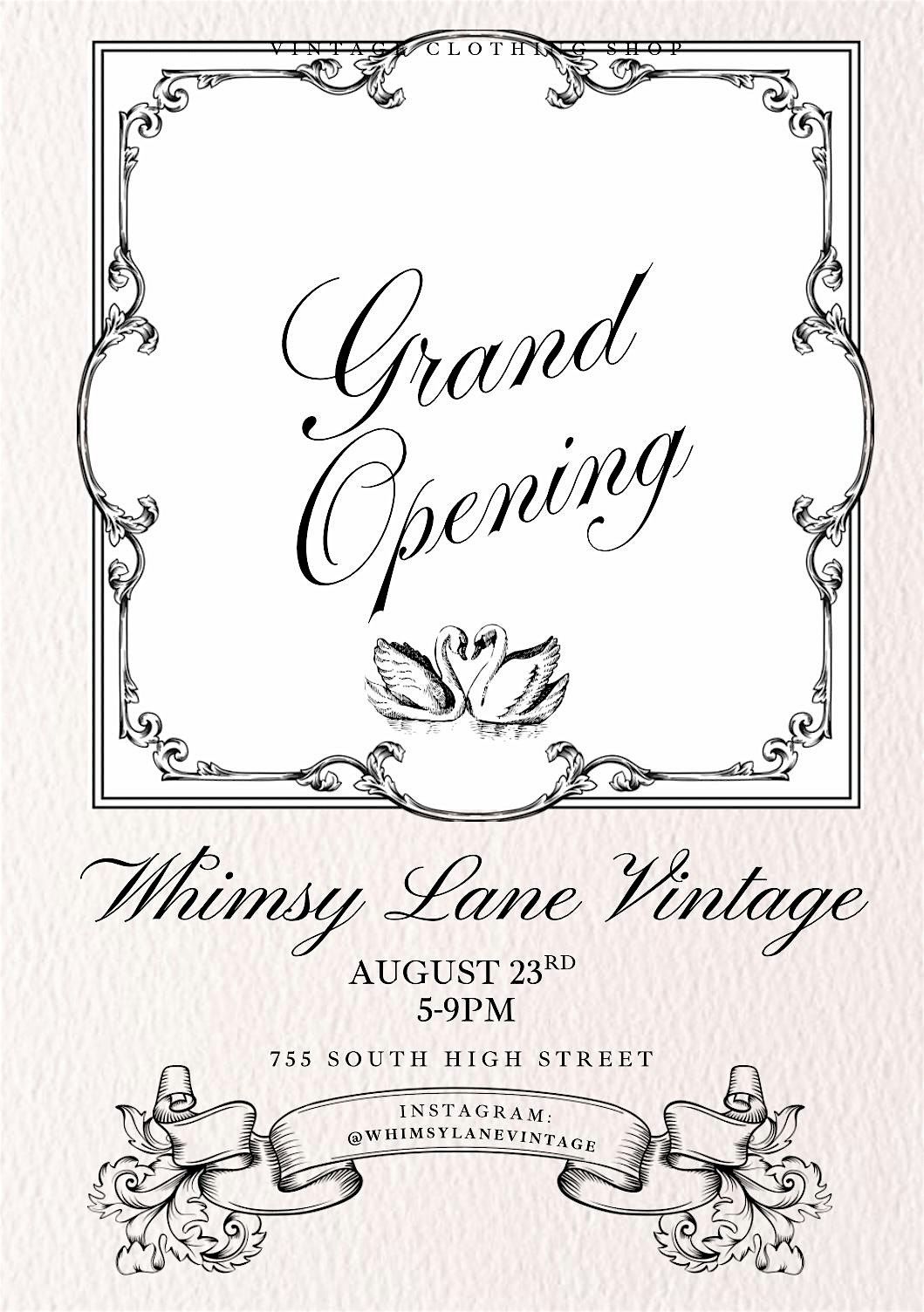 A Grand Vintage Soir\u00e9e: Whimsy Lane\u2019s Official Opening