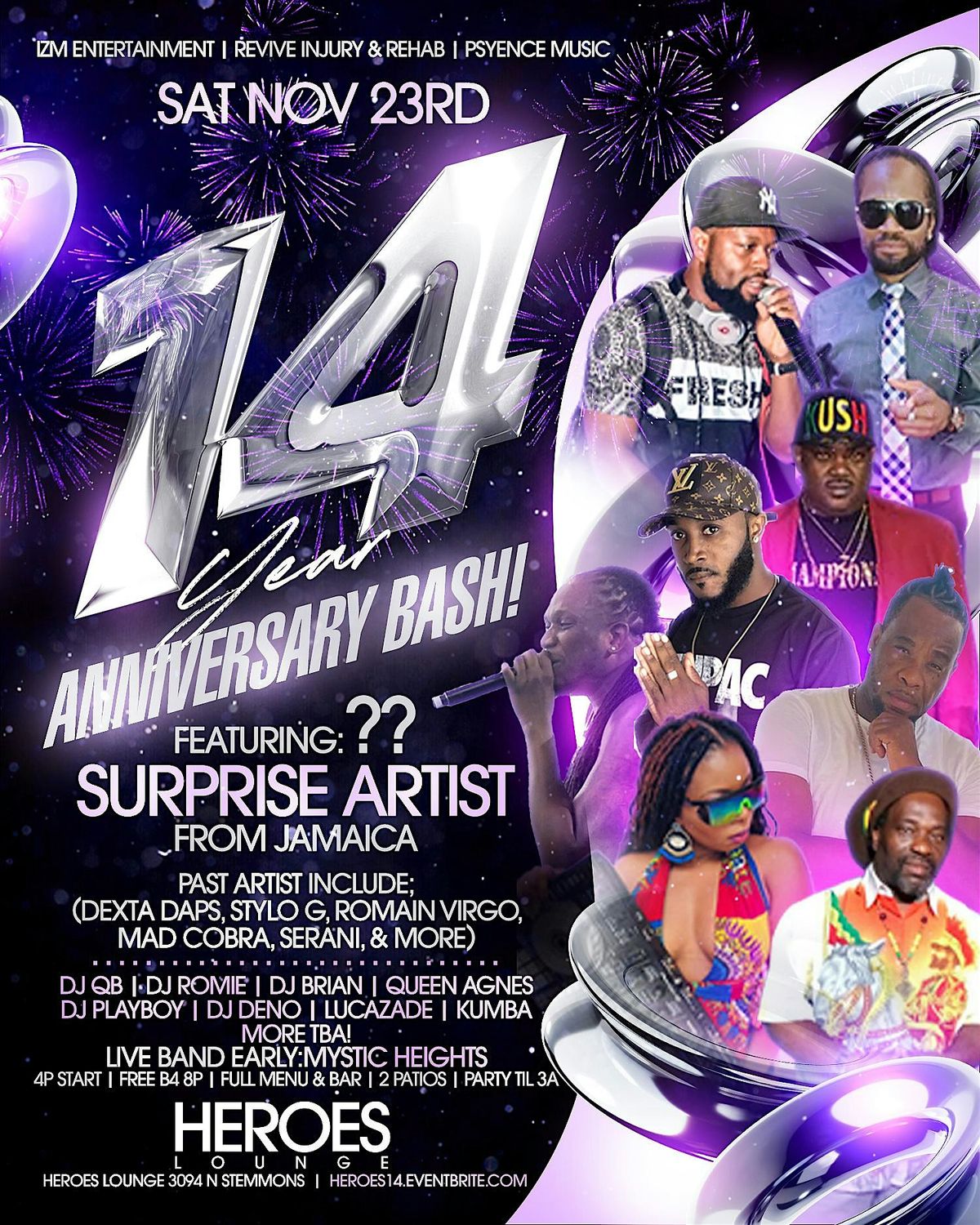 Heroes 14 Year Anniversary Bash | Featuring?? Surprise International Artist