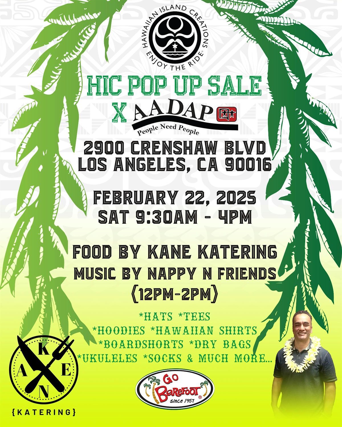 HAWAIIAN ISLAND CREATIONS (HIC) POP UP SALE  X AADAP