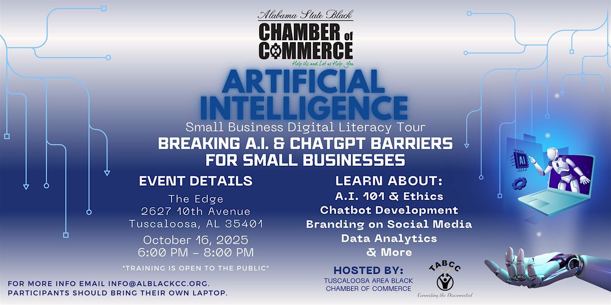 ASBCC: Breaking AI & ChatGPT Barriers For Small Businesses Tuscaloosa 2025