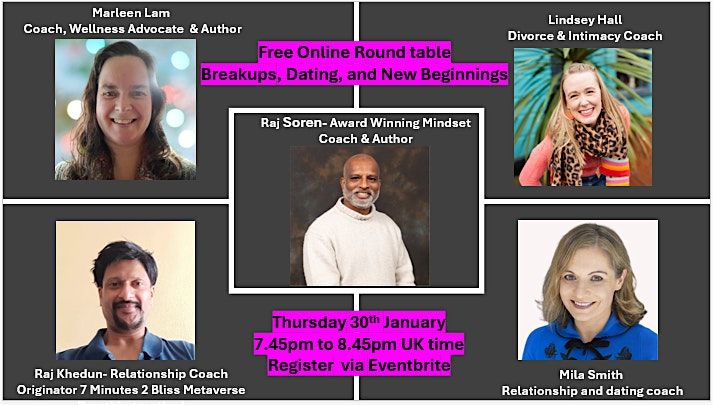 Free Online Round table -  Breakups, Dating, and New Beginnings