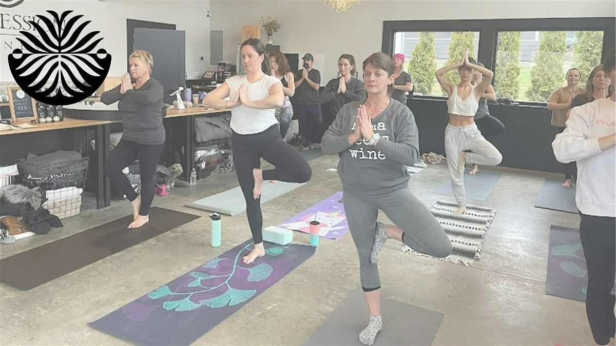 Yoga + Wine at Milbrandt Vineyards Woodinville Tasting Room