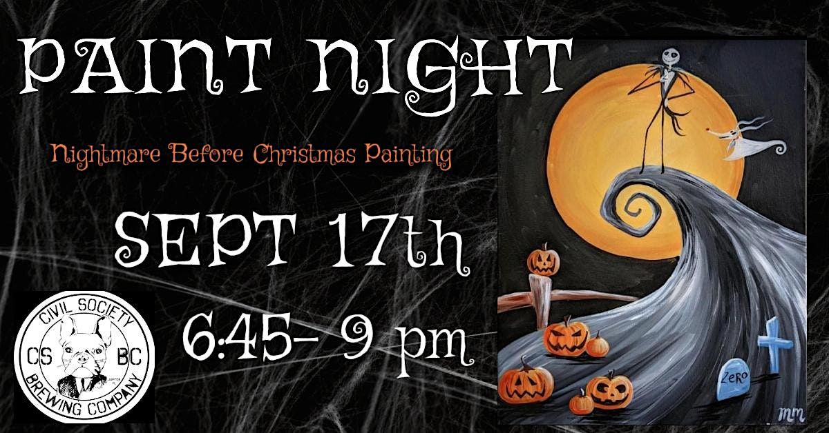 Nightmare Before Christmas Paint Night