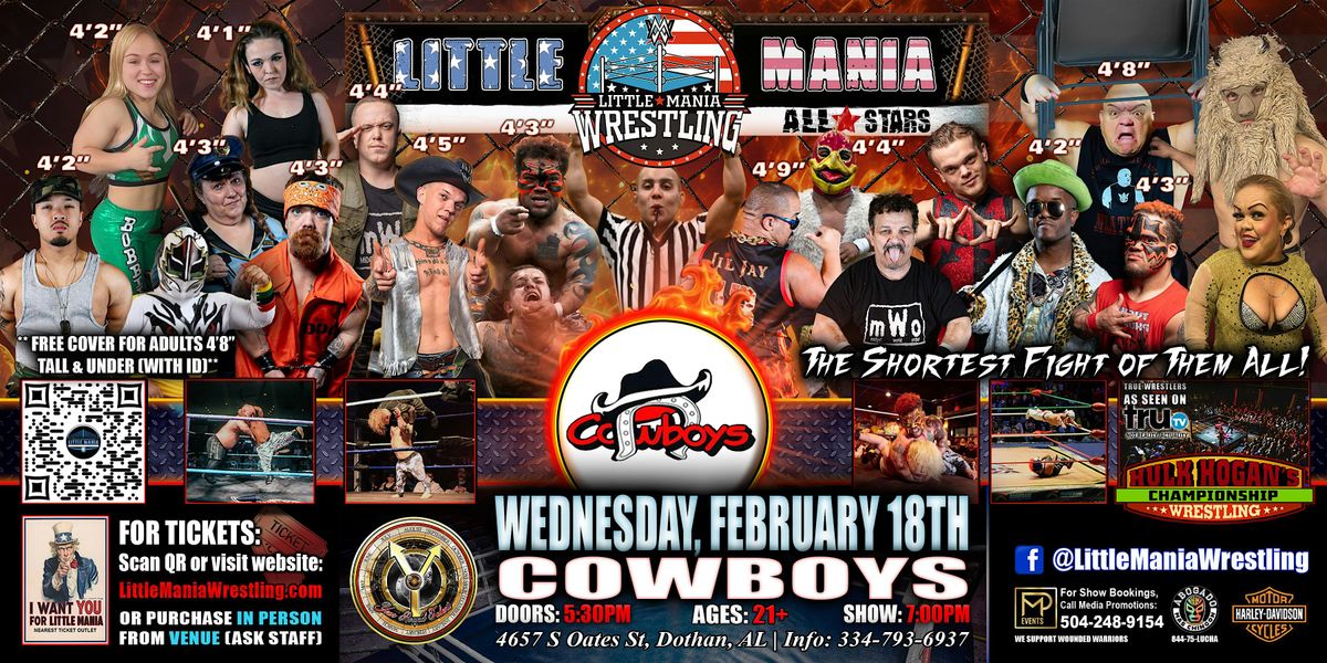 Dothan, AL - Little Mania Mini Wrestling @ Cowboys