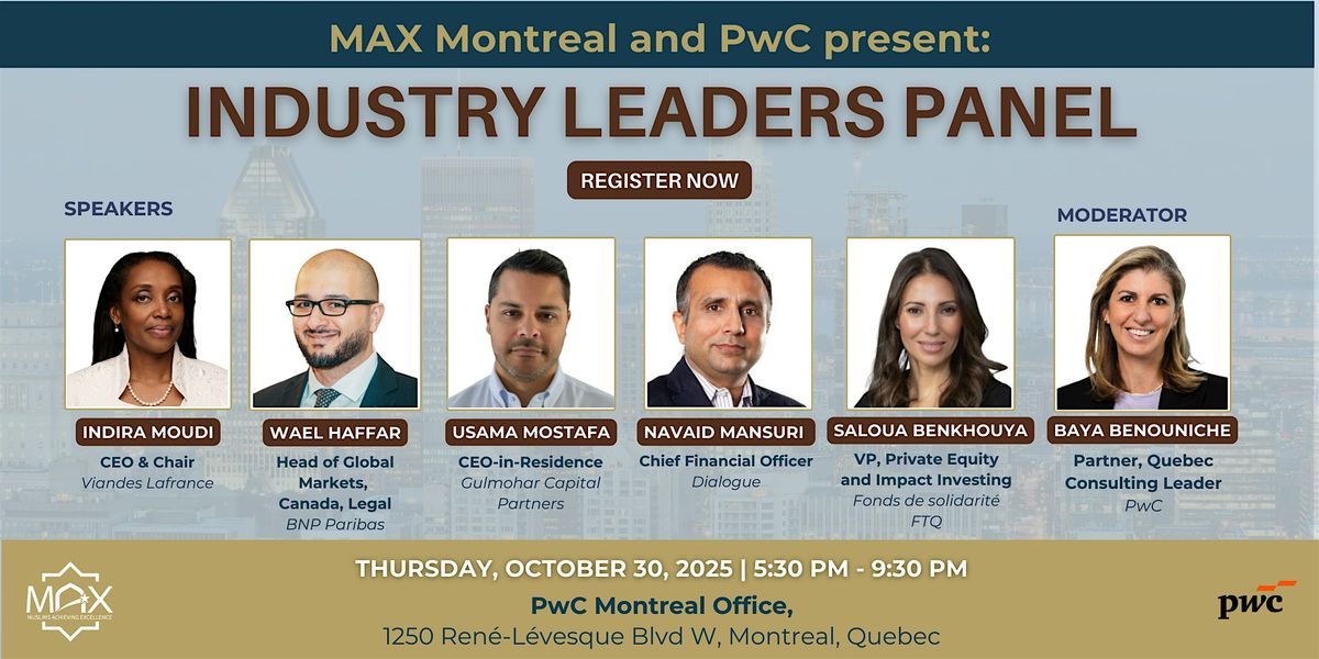MAX Montreal and PwC Industry Leaders Panel