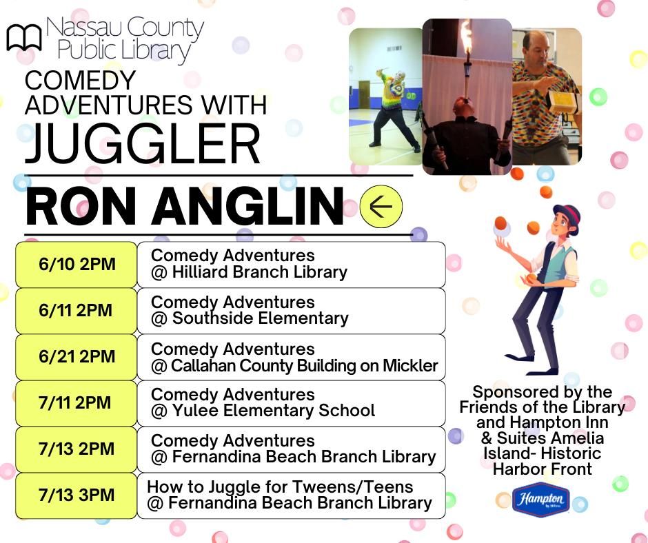 Comedy Adventures with Juggler, Ron Anglin