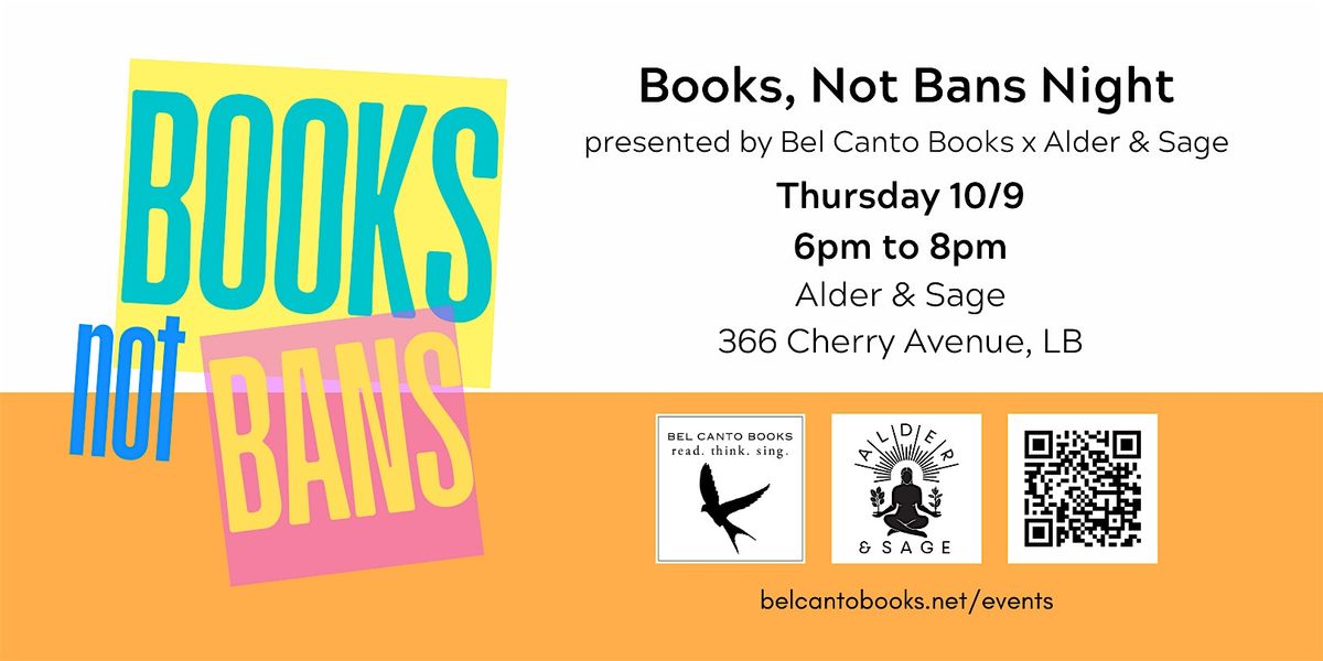Books, Not Bans Night presented by Bel Canto Books x Alder & Sage