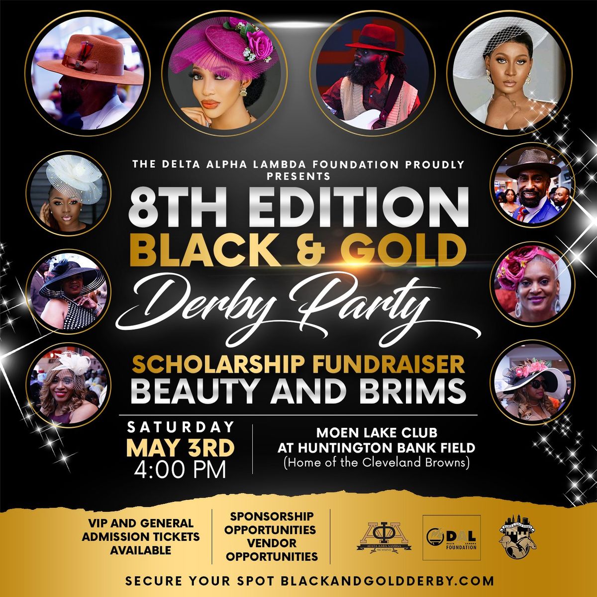 8th Edition Black and Gold Derby Party - Beauty and Brims 