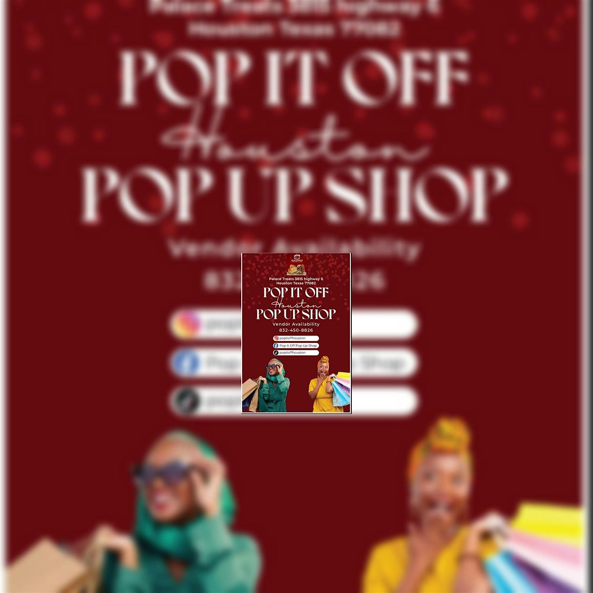 POP IT OFF HOUSTON POP UP SHOP \/ Open Mic