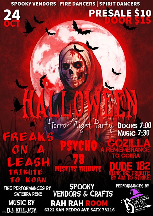 Korn, Misfits, Gojira & Blink 182  Tributes - Pre-Halloween Horror Night