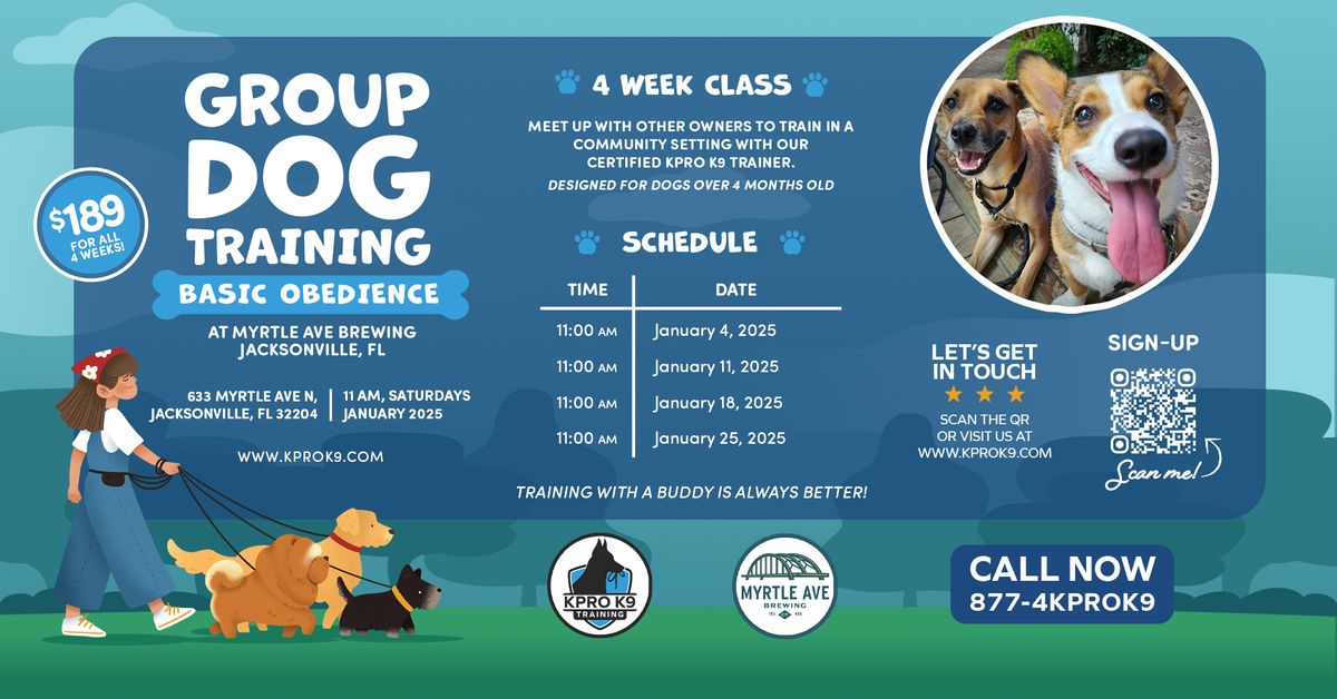 Jacksonville Myrtle Ave Pro Basic Obedience Group Class