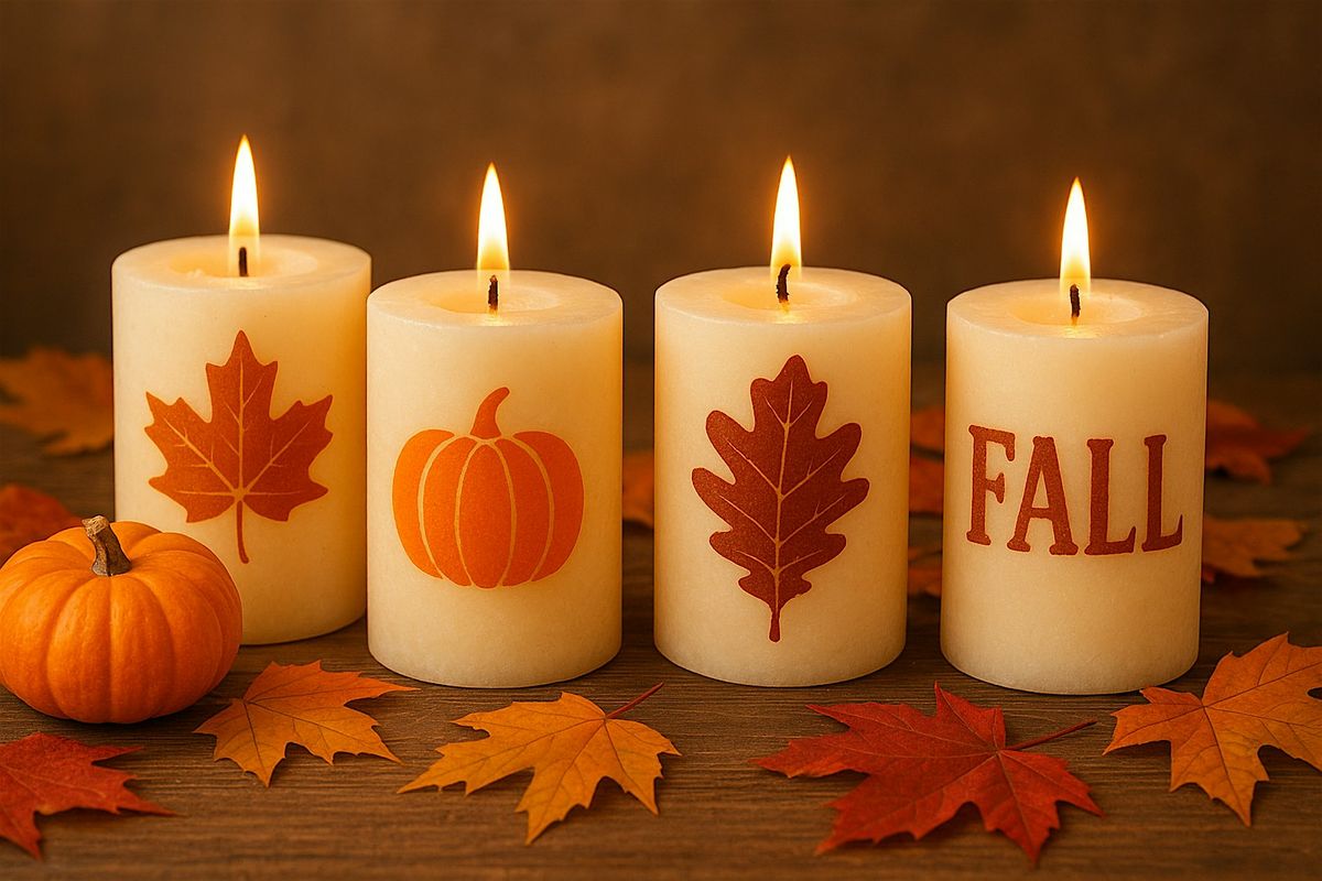 Fall Candle Decorating