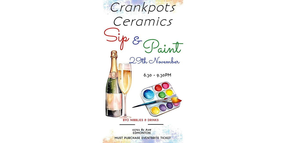 Crankpots Sip n Paint Novemver 29th 2025