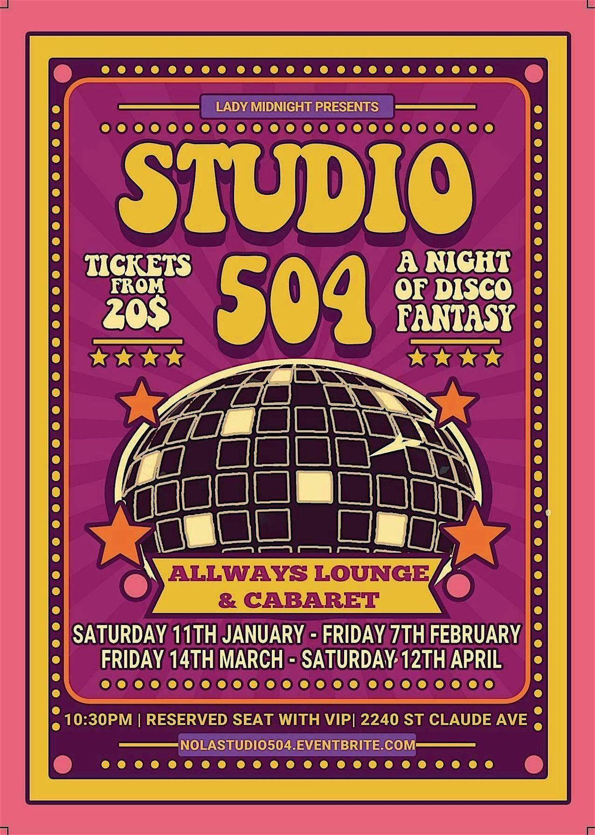 Studio 504: A Night of Disco Burlesque  @ The Allways