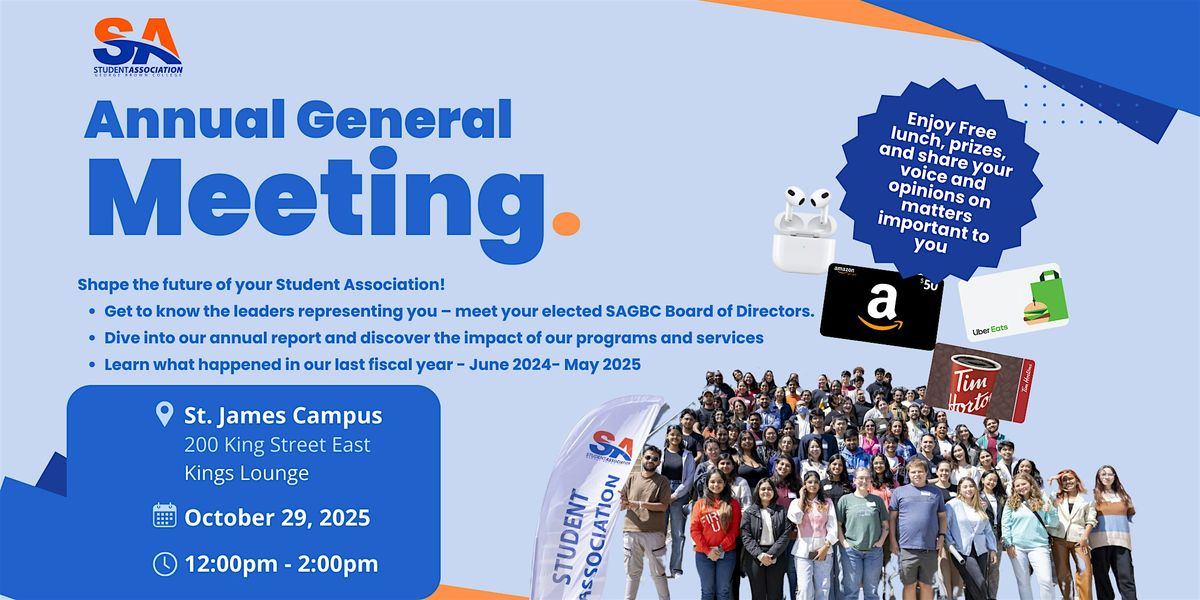 Student Association of George Brown College - Annual General Meeting 2025