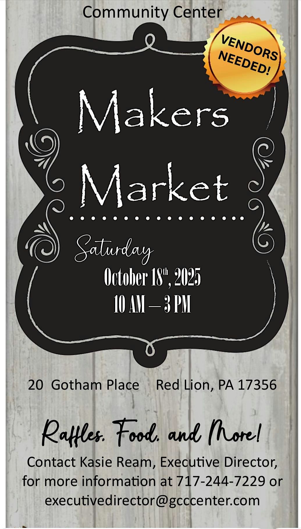Golden Connections Community Center 2nd Annual Maker's Market