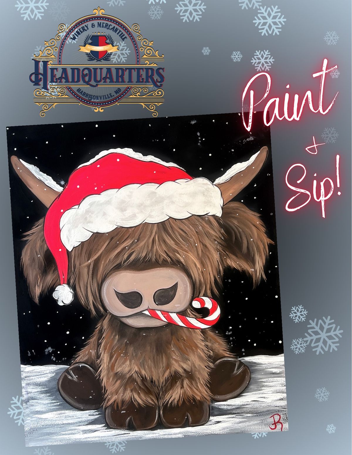 Christmas Paint & Sip at Headquarters Winery & Mercantile!