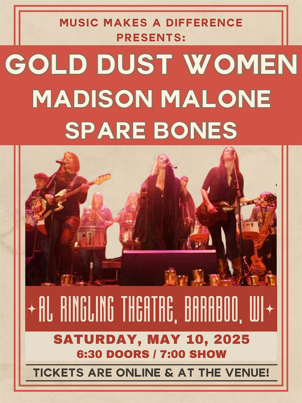 Gold Dust Women, Madison Malone, & Spare Bones