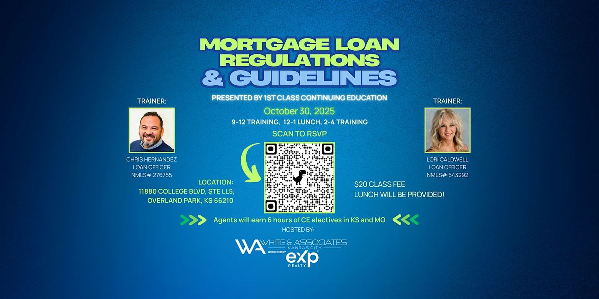 Mortgage Loan Regulations CE Class Presented by 1st Class Continuing Ed
