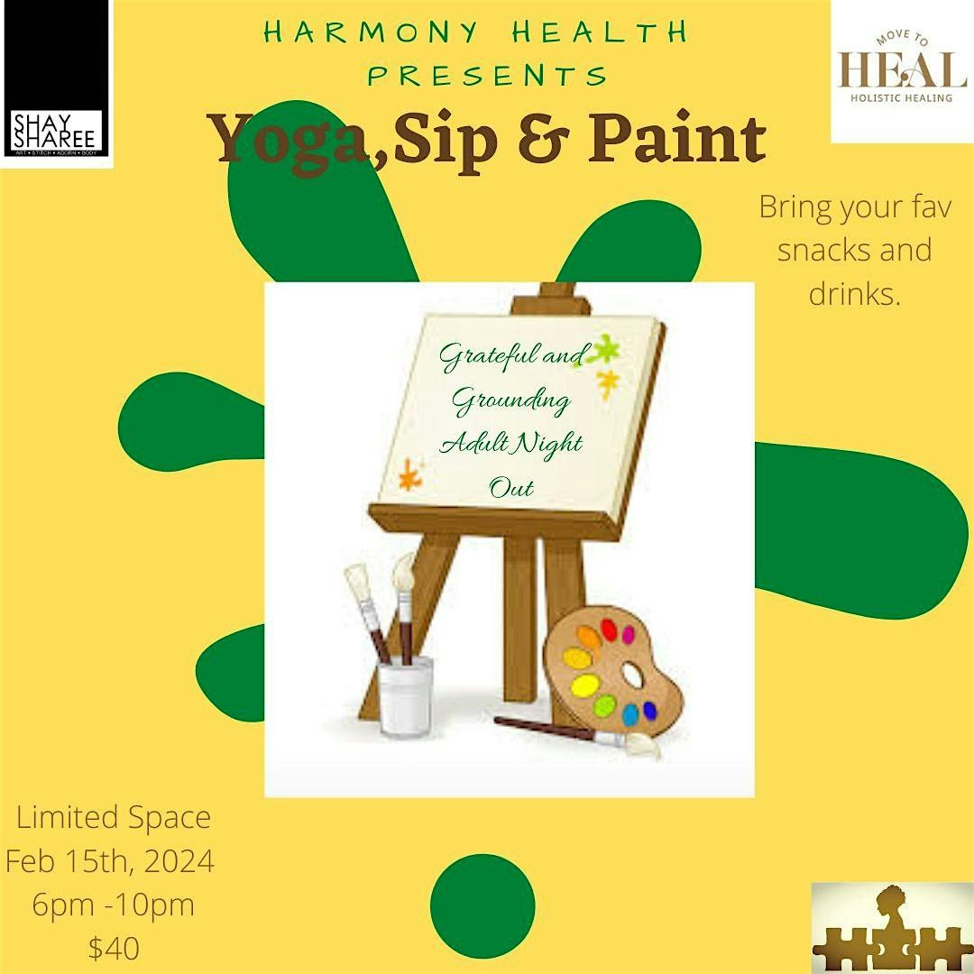 Harmony Health's Grateful and Grounding Sip & Paint