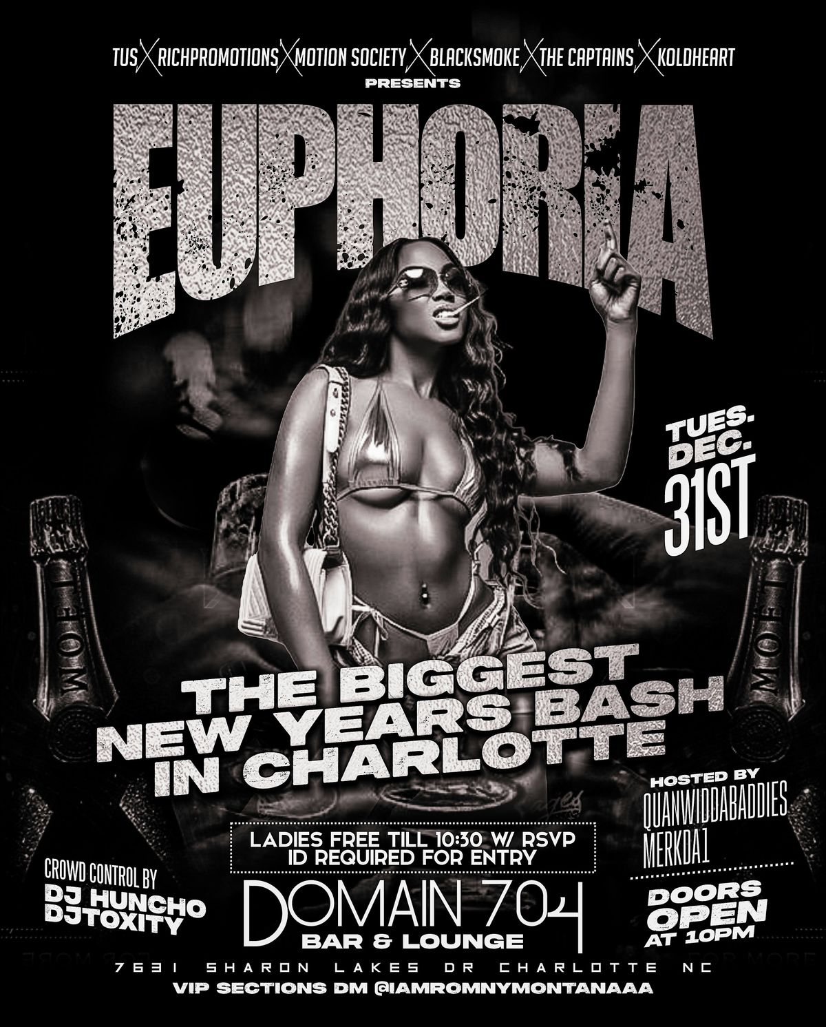 EUPHORIA | NEW YEARS EVE BASH @ DOMAIN 704 BAR & LOUNGE