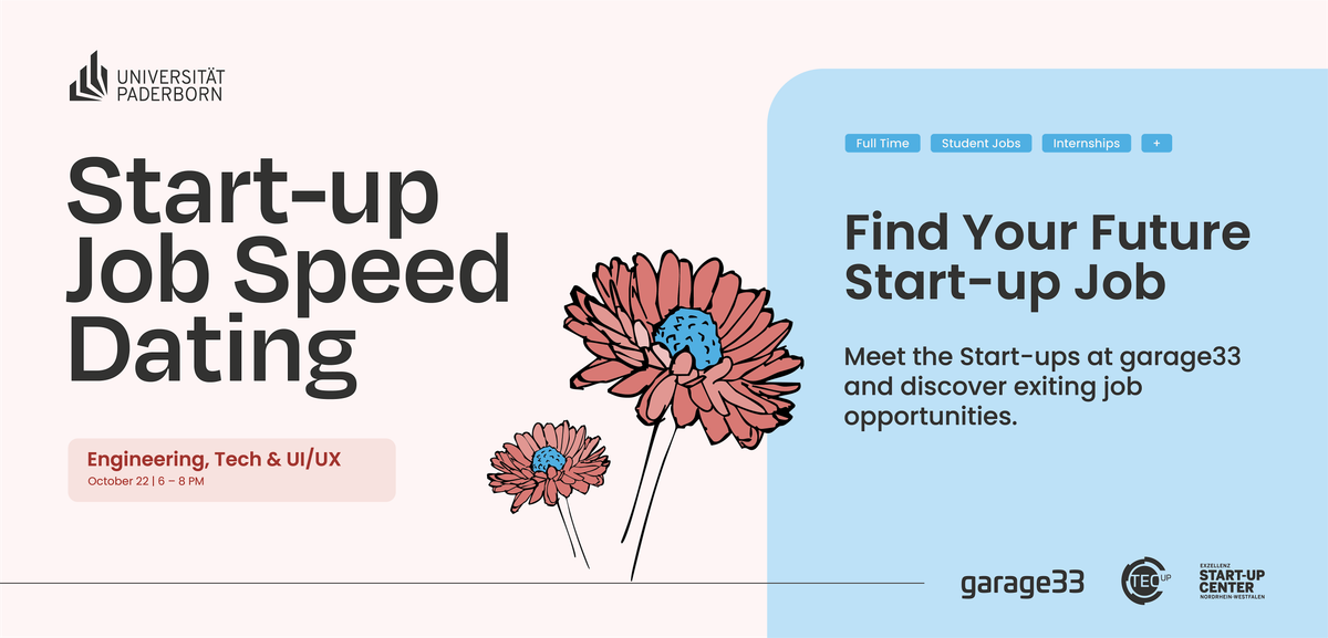 Start-up Job Speed Dating \u2013 Focus: Engineering, Tech & UI\/UX