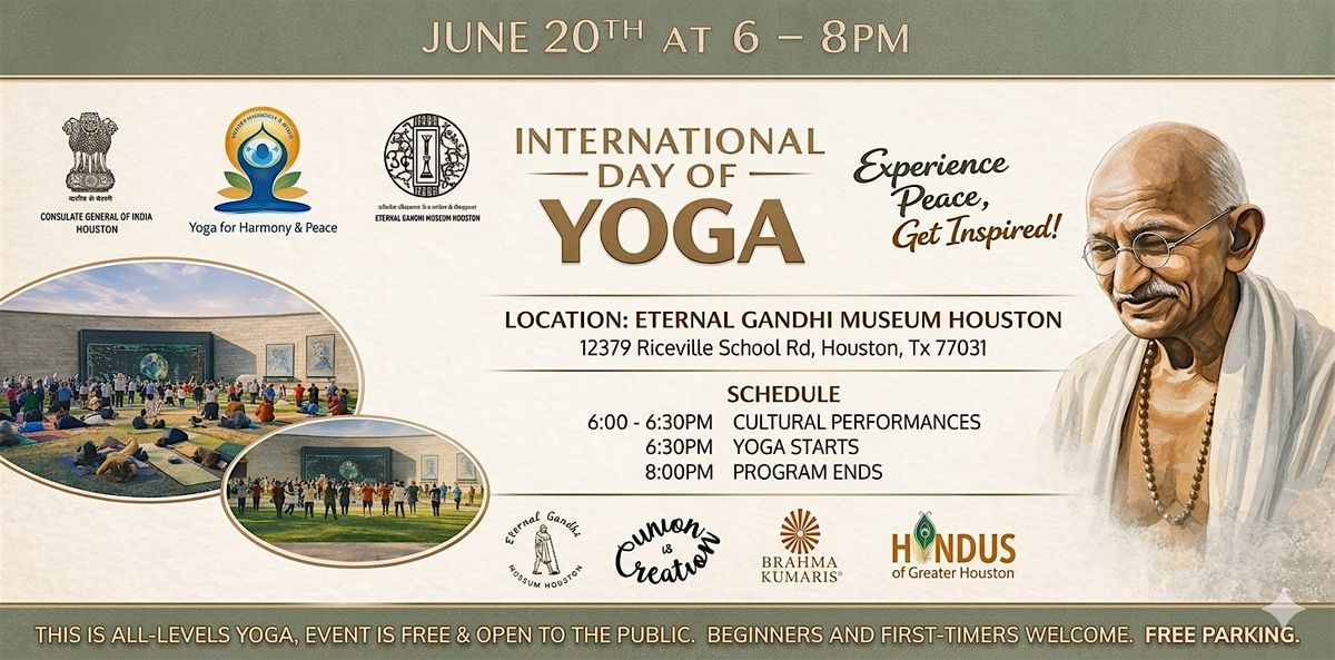International Day of Yoga 2026 @ The Eternal Gandhi Museum Houston