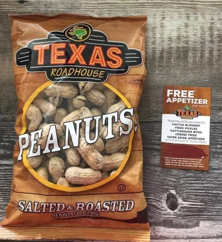 Texas Roadhouse Peanut\/Appetizer Card Fundraiser