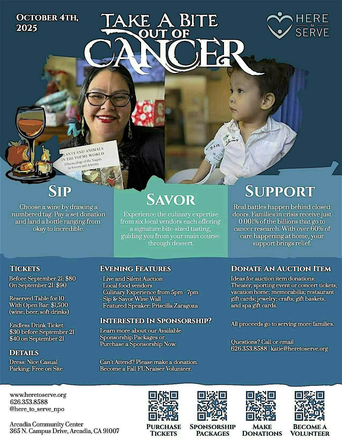 Here to Serve's "Take a Bite Out of Cancer" Fall Fundraiser