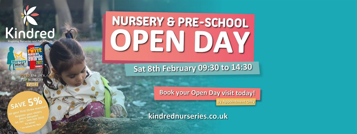 Kindred Hemel Hempstead Nursery & Pre-School Open Day - 8th February 2025