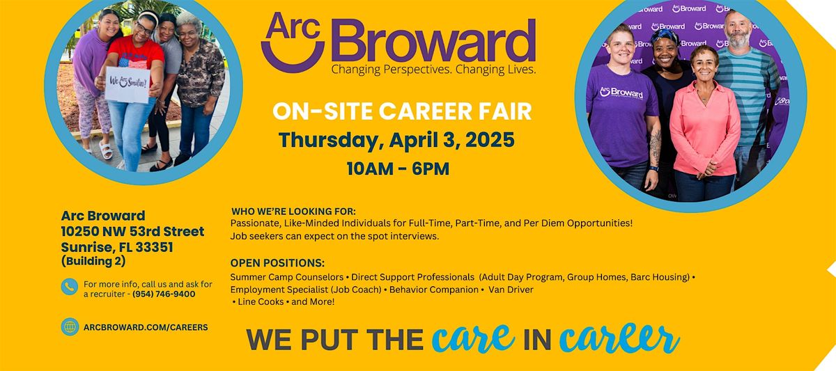 Arc Broward On Site Career Fair