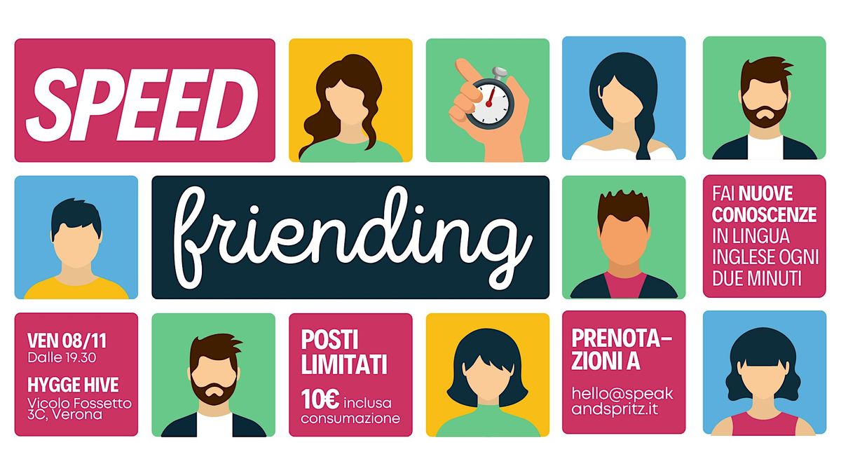 SPEED FRIENDING \/ Pratica il tuo inglese e conosci nuove persone