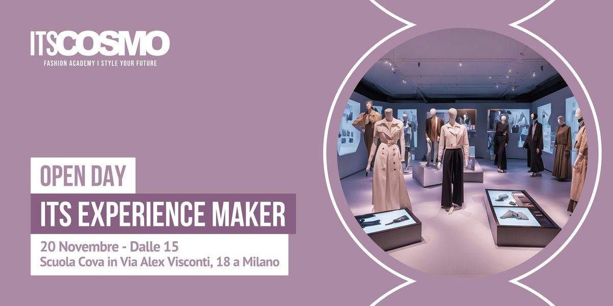 OPEN DAY 20 NOVEMBRE 2024 \/ EXPERIENCE MAKER