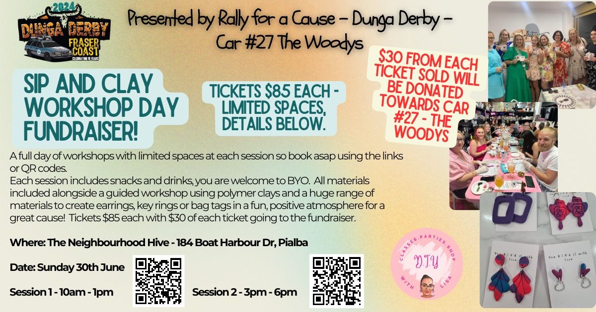 Dunga Derby Fundraising Sip and Clay Workshop
